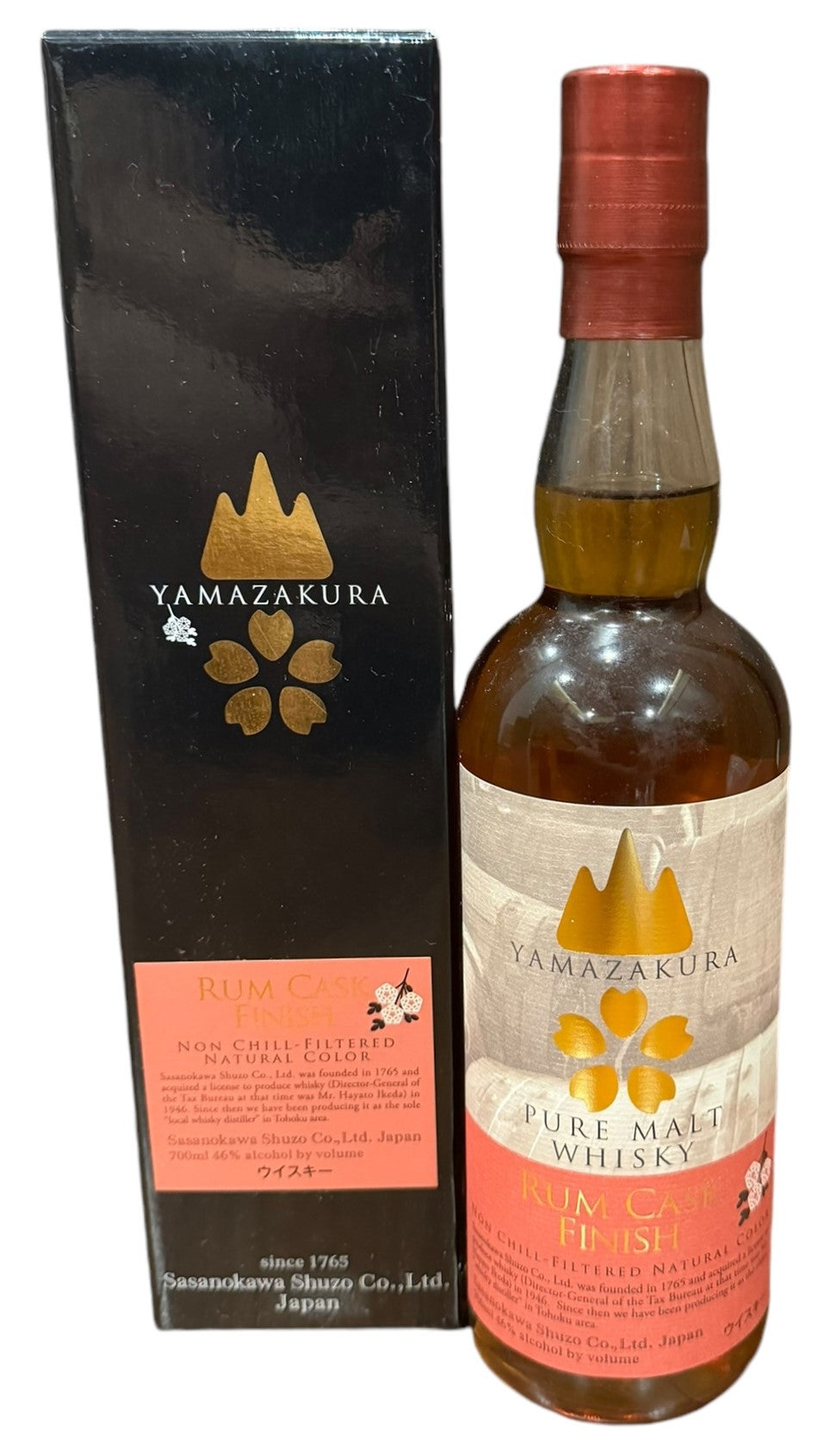 Yamazakura Rum Cask Finish Pure Malt Japanese Whisky 46% ABV, 700ml