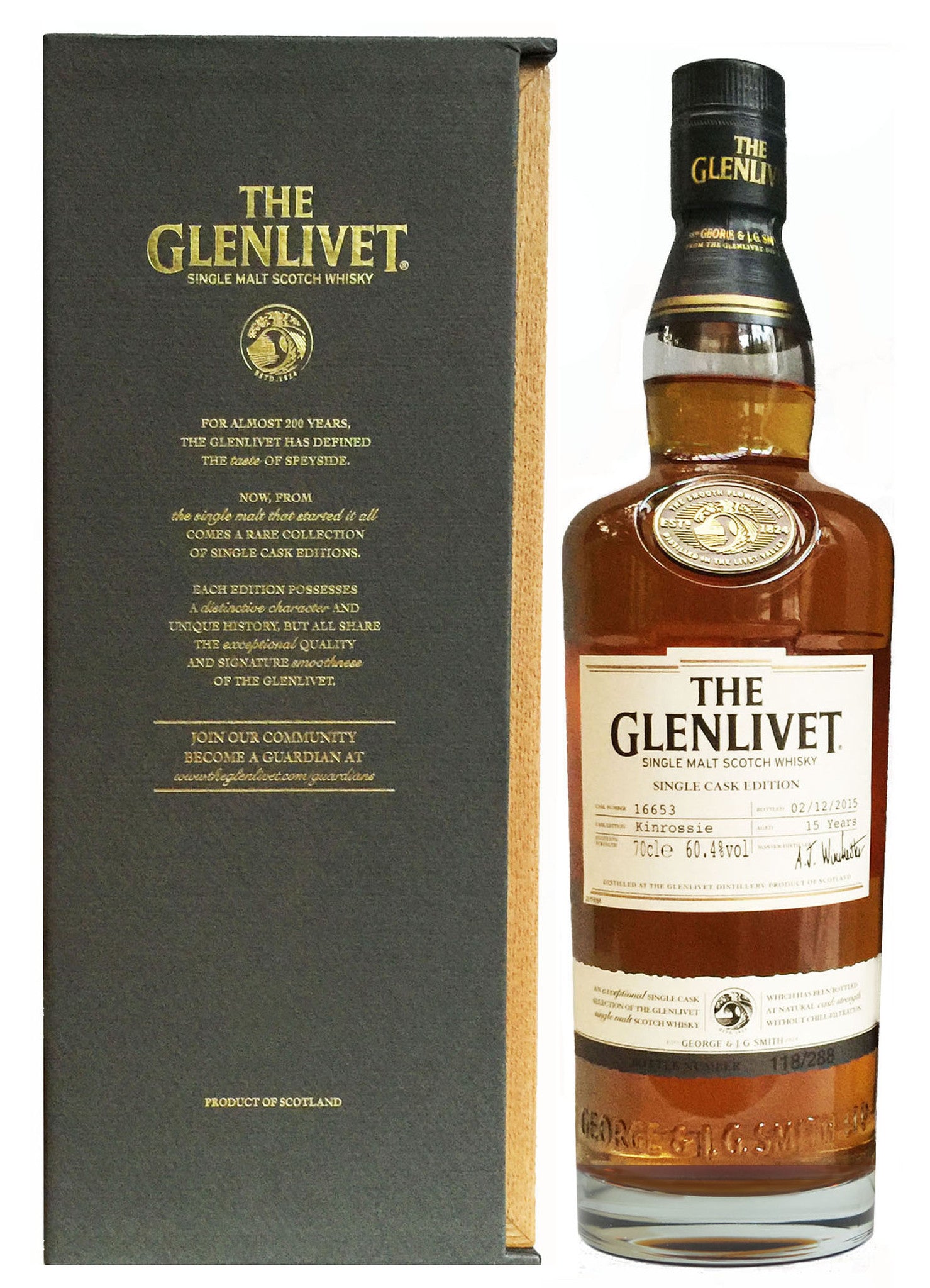 Glenlivet KINROSSIE Single Cask Limited Edition for Singapore 700ml 60.4%