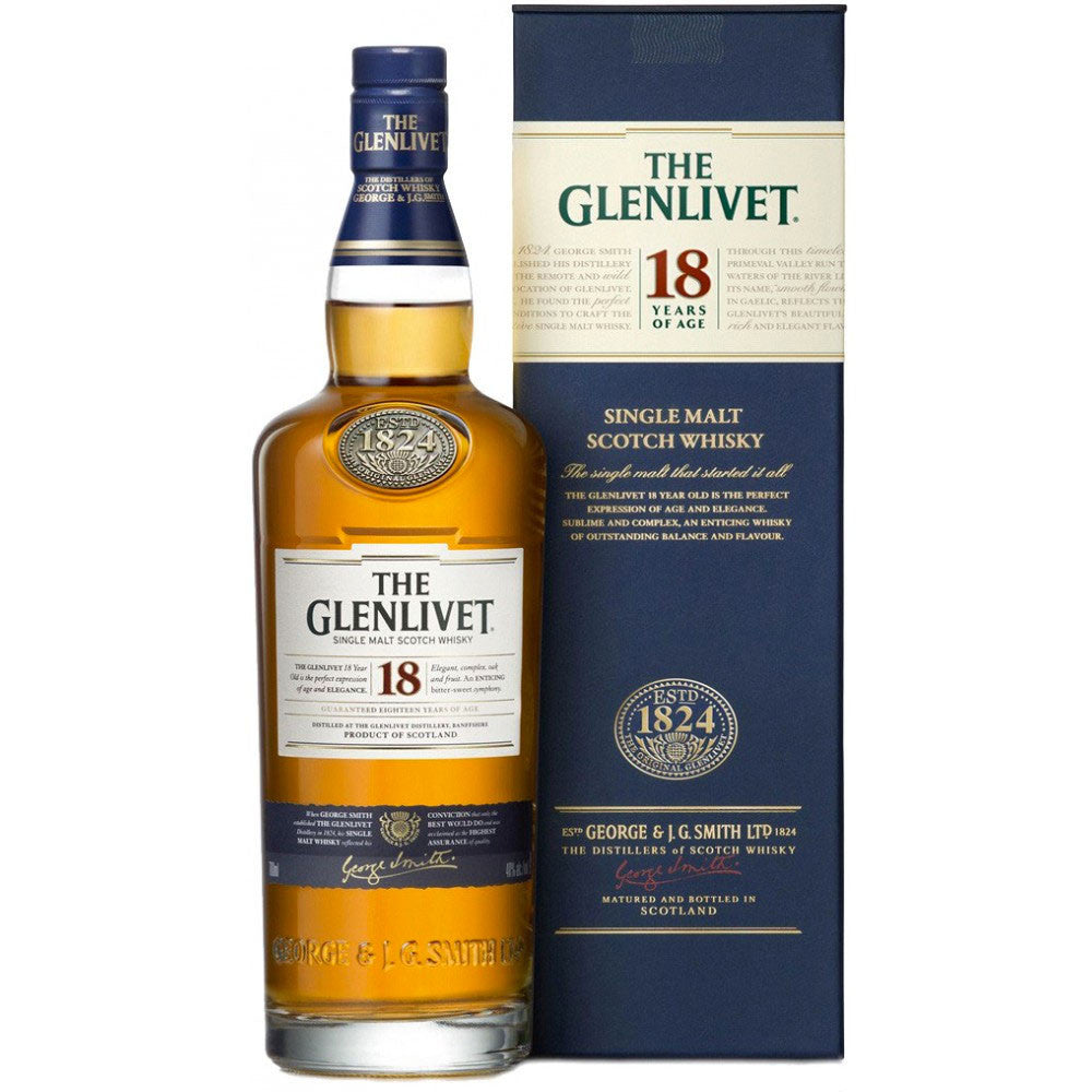 Glenlivet 18 Single Malt 1000ML 43%  (Top trophy International Wine and Spirit Competition 2011)