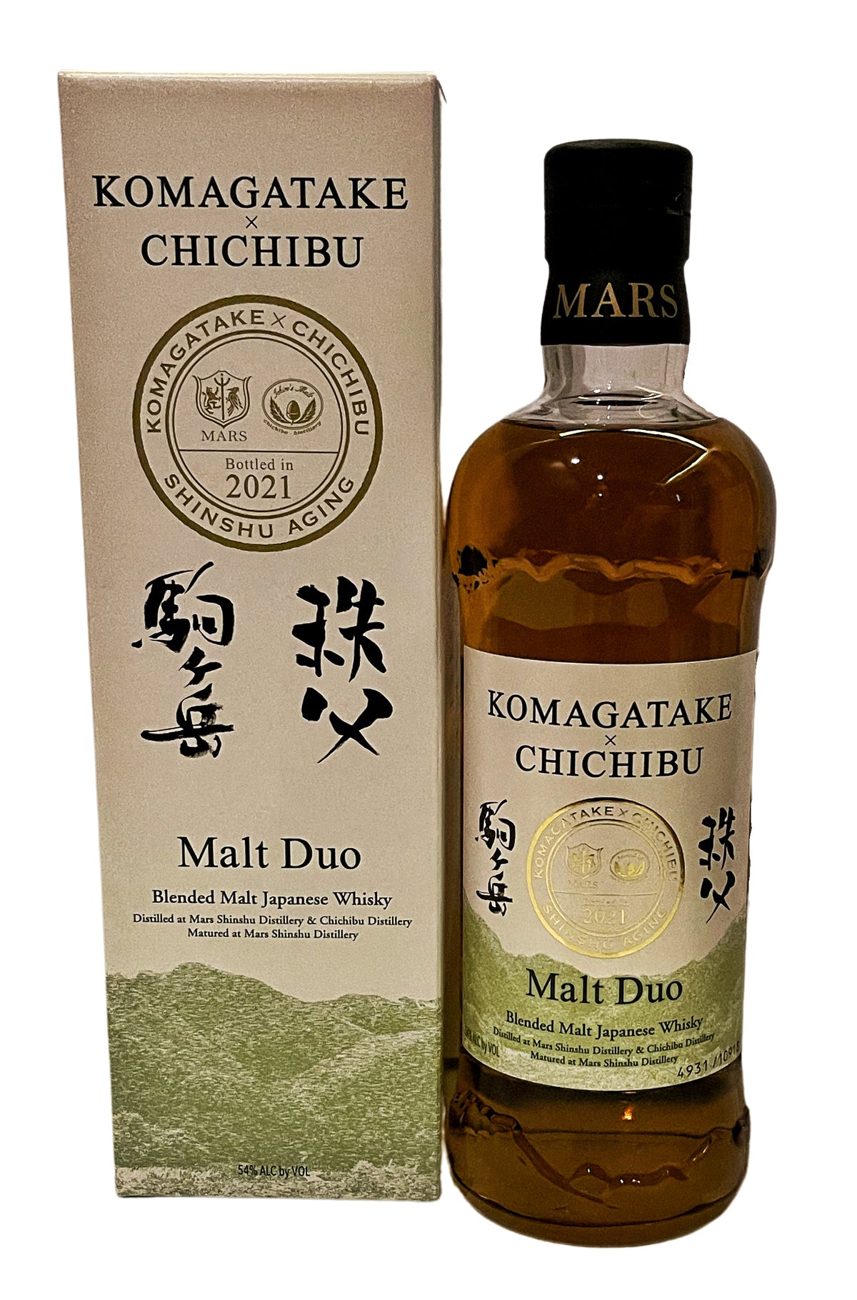 Mars  Shinshu Malt Duo 2021 Komagatake x Chichibu Blended Malt 700ml, 54% ABV