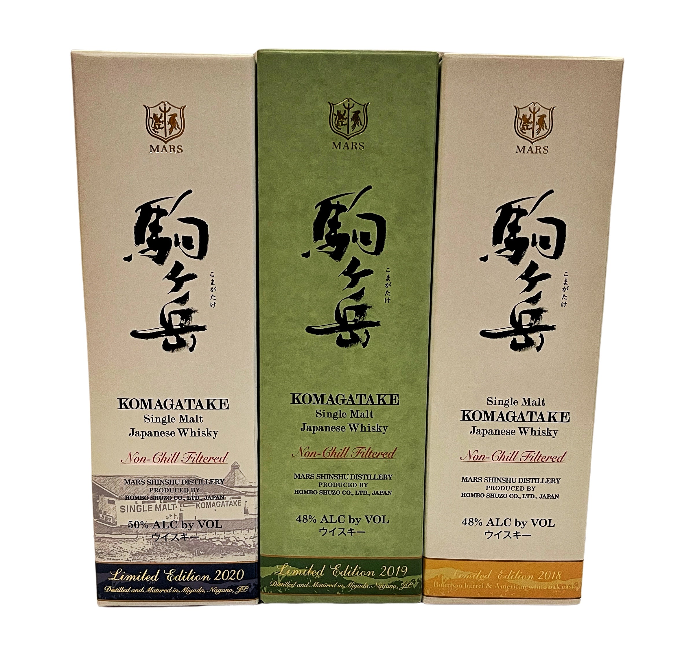 Mars Komagatake Limited Ed 2018-2020 Trio Single Malt Japanese Whisky Set