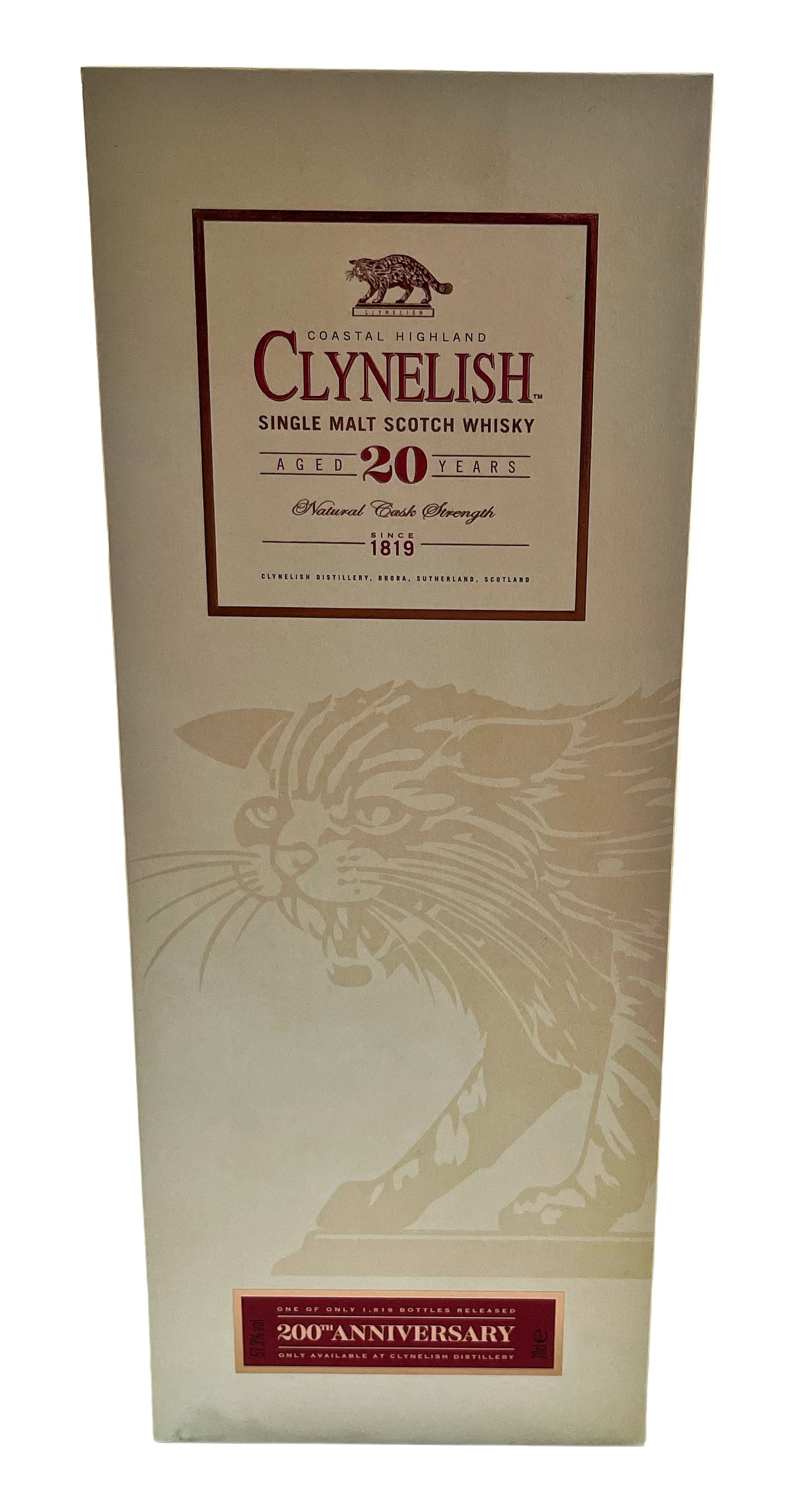 Clynelish 20 yr - 200th Anniversary Distillery Exclusive Single Malt Whisky 57.3% ABV, 700ml