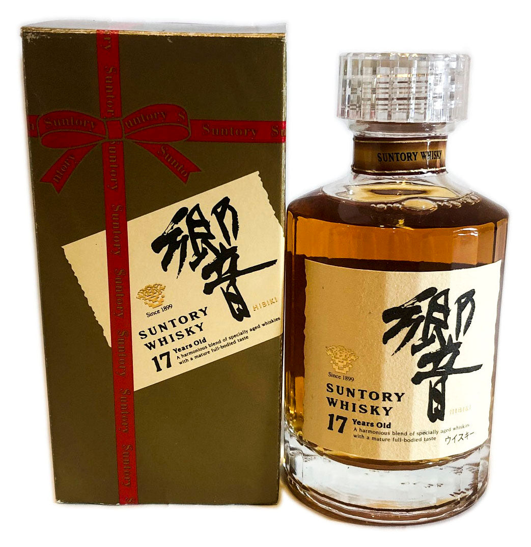 Old & Rare  Suntory Whisky 17 Year Old Hibiki Gold Label Miniature, 180ml 43% ABV