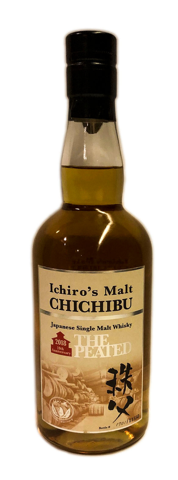 Ichiro's Malt Chichibu The Peated 2018 10th Annivesary Japanese Single Malt Whisky 700ml, 55.5% ABV