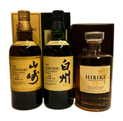 Suntory 12 Trio (Yamazaki, Hakushu, Hibiki 12s)