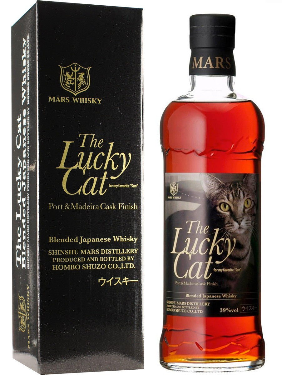 Mars Shinshu - The Lucky Cat "Sun" Japanese Whisky 39% ABV (1st ed)