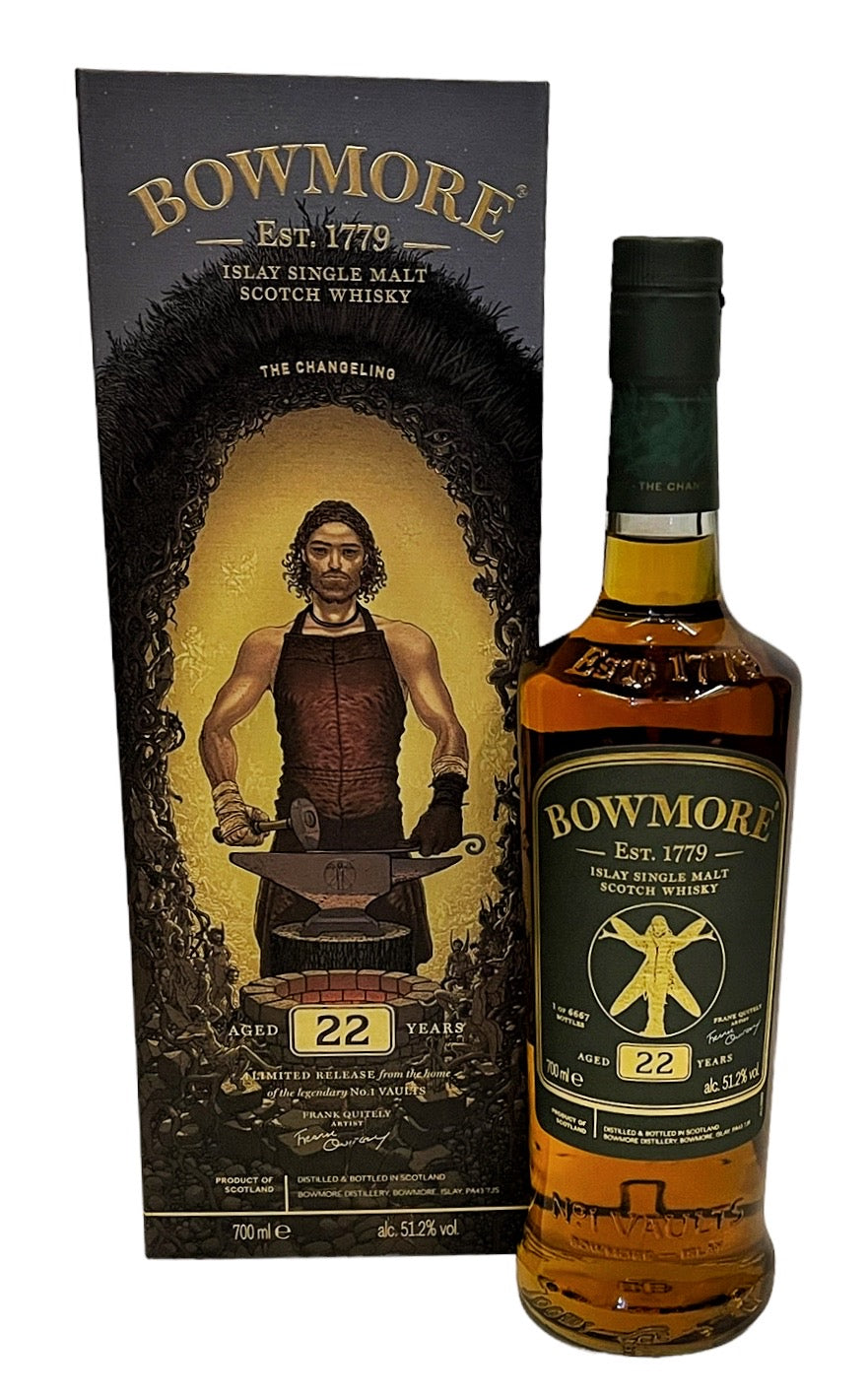 Bowmore 'The Changeling' Frank Quitely Series 33 & 22 years Whisky Set (48.7% 51.2% ABV), 700ml