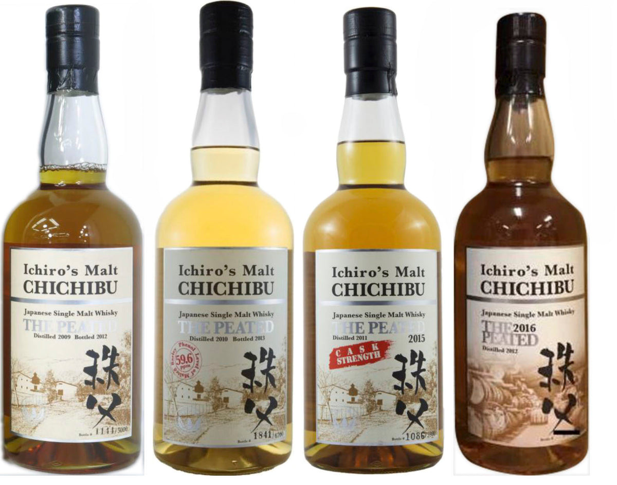 Ichiro's Malt 'The Peated' Chichibu Single Malt 4 Bottle Collection