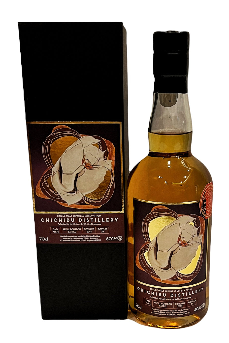 Chichibu 2014 LMDW Cask #3874 Singapore Ed. Japanese Whisky 61.0% ABV, 700ml